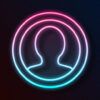 Glowing neon line Create account screen icon isolated on black background. Vector Illustration